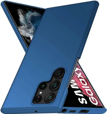 Produktbild von Galaxy S22 Ultra 5G Hülle, Ultra Dünn Hart PC Matt Handyhülle Schutzhülle für Samsung Galaxy S22 Ultra 5G Blau