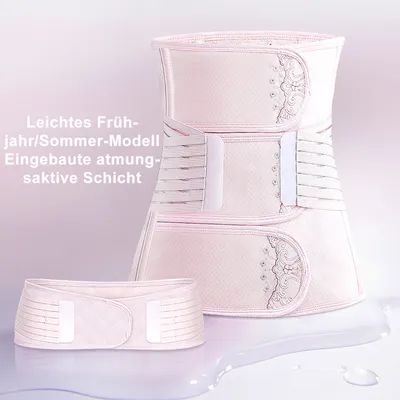 Produktbild von Bauchweggürtel, 3 in 1 Postpartale Bauch Erholung Gürtel, Postpartum Unterstützung, Wird mit Beckengurt geliefert Rosa S