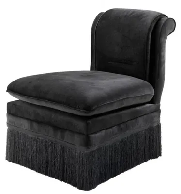 Produktbild von Casa Padrino Luxus Belle Epoche Sessel Schwarz - Jugendstil Art Deco Design - 54 x 76 x 74 cm