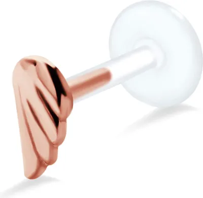 Produktbild von Ohrring Tragus Ohrpiercing 925 Sterling Silber mit Flügel Material - Silber rosévergoldet Stablänge - 10 mm