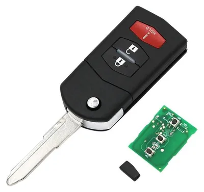 Produktbild von Techstar®-Komplett-Autoschlüssel, kompatibel mit Mazda 6, 5, 3, 2, RX-7, RX-8, 313,8 MHz, 4D63. KPU41788, 3 Tasten
