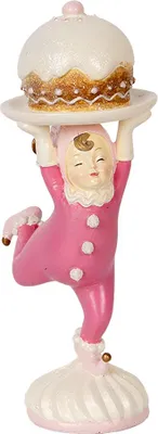 Image de Clayre & Eef Figurine de décoration Elfe 12x8x21 cm Rose Plastique