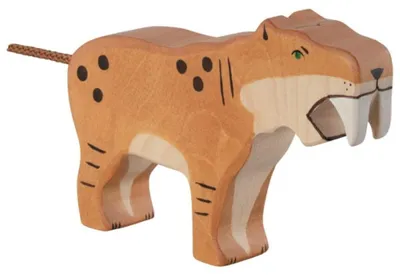 Image de Tigre à dents de sabre en bois