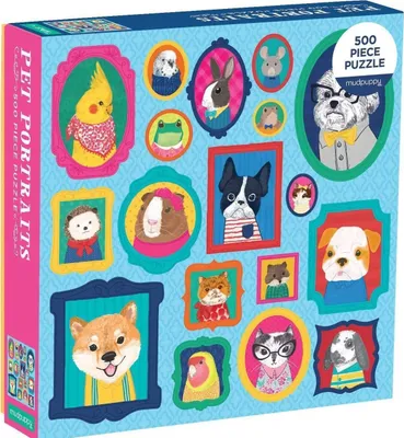 Produktbild von Mudpuppy Puzzle Portréty domácích mazlíčků 500 dílků