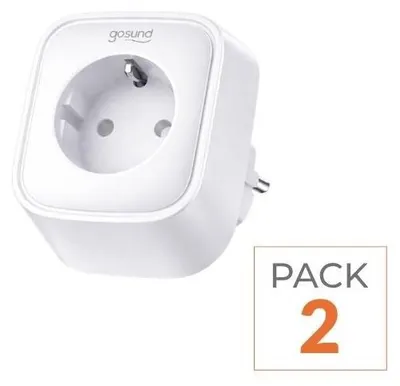 Image de Prise Connectée WiFi 2.4GHz 16A Blanche (Lot de 2)