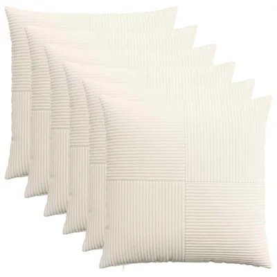Productafbeelding van vidaXL Kussenhoezen, 6 stuks, ALMELO, crème, 80 x 80 cm, cordura