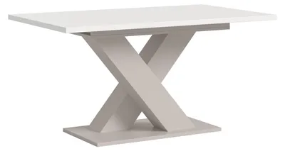 Produktbild von Esstisch Motion | ausziehbar | X-Fuß | weiß / Kaschmir | 150(190)x90