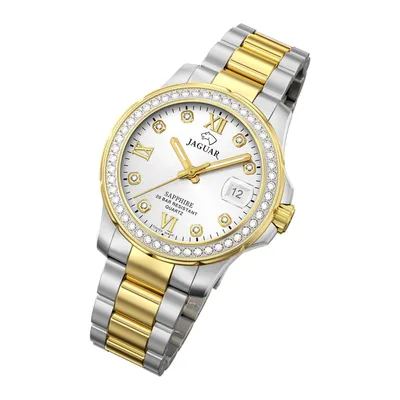 Produktbild von Jaguar Armbanduhr Damen Analog Edelstahl Fashion Uhr silber gold Executive UJ893/1