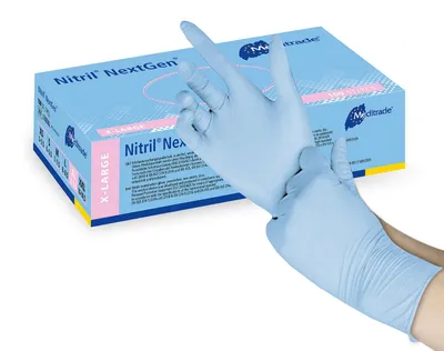 Produktbild von Meditrade Nitril NextGen Untersuchungshandschuhe blau Gr. XL