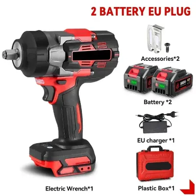 Image de Clé à chocs sans fil - avec batterie - Visseuse à chocs - Moteur sans balais - 2800 Nm - Sans fil - 1/2 pouce - Électrique
