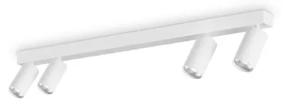 Produktbild von Zeitgenössische Deckenleuchte Metall Profil Weiß 4 Lichter Gu10 28W 3000K Ip20