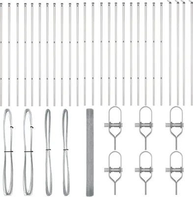 Produktbild von Möbel Schweißdrahtzaun mit 13 Pfosten 1,6x50 m Feuerverzinkter Stahl - Metallzäune 3351657