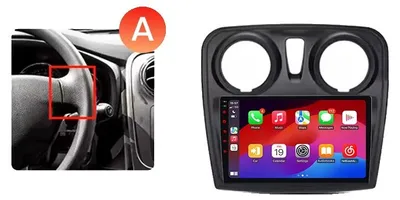 Produktbild von Auto Multimedia Player, Touchscreen, Audio Player, Kompatibel mit Dacia / Renault Logan 2 & Sandero 2 (2012-2020), Eingebauter Kühlventilator Android GPS Navigation, Linux - A
