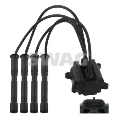 Produktbild von SWAG 60 92 6496 Zündspule für RENAULT Clio III Schrägheck (BR0/1, CR0/1) CLIO II (BB0/1/2, CB0/1/2) TWINGO I (C06) KANGOO (KC0/1) für DACIA SANDERO II