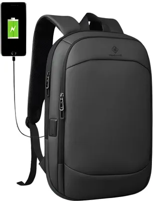 Productafbeelding van CarryQuest® - Laptoprugzak - USB-poort - waterafstotend - 17 inch - zwart