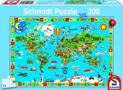Produktbild von 200 Teile Schmidt Spiele Kinder Puzzle Deine bunte Erde 56118