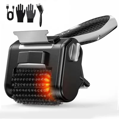 Produktbild von Elektrische Grillbürste mit LED Licht, 450 RPM BBQ Grill Reinigungsbürste mit Edelstahl Borsten, 4000mAh Akku, 240 Min Laufzeit, für Grillroste