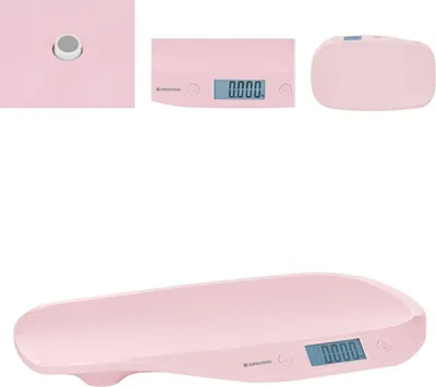 Obrázok produktu pre Kikka boo detská váha Lyra LCD displej meracia páska protišmykové nožičky funkcia tara 20 kg ružová