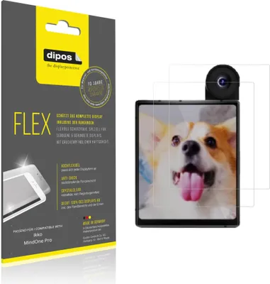 Produktbild von 2x Schutzfolie für Ikko MindOne Pro Folie, 100% Displayabdeckung, dipos Flex