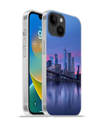 Produktbild von MuchoWow® Handyhülle Schutzhülle Hülle für Apple iPhone 14 - Softcase New York - Wasser - Brücke Silikon Softcase Handy Hülle - Mobiltelefonhülle