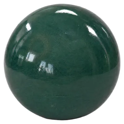 Produktbild von /  Keramik Dekokugel 20 cm grün – Gartenkugel Rosenkugel Gartendeko für Garten, Beet, Terrasse und Balkon