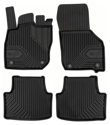 Image de Tapis de sol en caoutchouc pour Skoda Octavia IV 2019- – 4 pièces, noirs, sur mesure