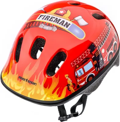 Immagine prodotto di Casco di sicurezza Meteor, casco per bambini, casco da bicicletta, pattini a rotelle, casco KS06 casco da bicicletta per bambini, taglia S 48-52 cm Firetracker