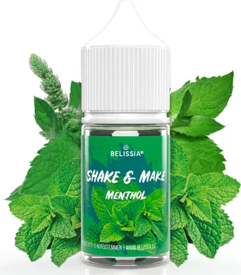 Produktbild von Belissia Shake and Make Menthol Refill - 30 ml hochdosiertes Lebensmittelaroma - zum Nachfüllen - Für Backen, Speisen, Getränke, Shakes, DIY uvm
