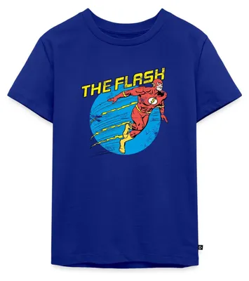 Produktbild von Spreadshirt DC Comics Justice League The Flash Kinder Premium T-Shirt, 98/104 (2 Jahre), Royalblau
