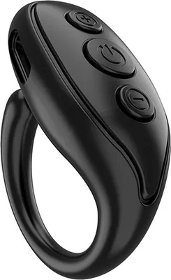 Imagen del producto de Control remoto para auriculares Bluetooth, disparador para selfies con el dedo, paginador para teléfonos móviles, controlador para videos con función de volteo, color