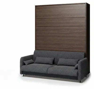 Produktbild von Schrankbett Mit Sofa Bed Concept 160X200 Cm Lenart Bett Im Schrank Klapbett Grau/Grau