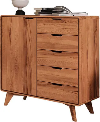 Produktbild von Kommode Timaru 07 Kernbuche massiv geölt - Abmessungen: 92 x 90 x 40 cm (H x B x T)