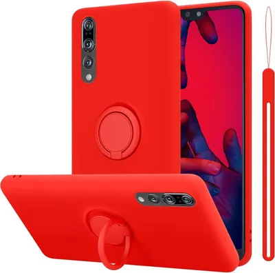 Produktbild von Cadorabo Hülle für Huawei P20 PRO / P20 PLUS Schutz Hülle in Rot Handyhülle TPU Etui Case Cover