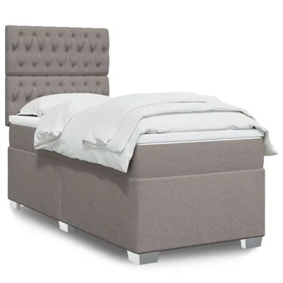 Produktbild von 2024 Möbel Boxspringbett mit Matratze Taupe 80x200 cm Stoff - Klassische Betten7739267