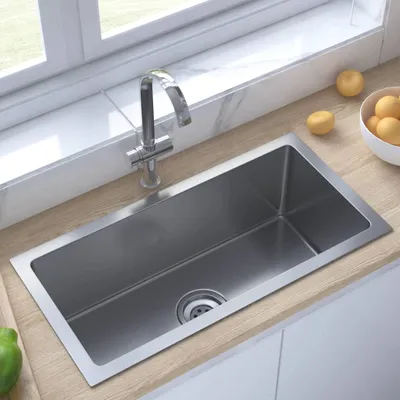 Produktbild von The Living Store Handgemachte Einbauspüle Edelstahl