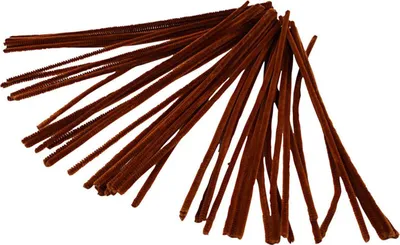 Zdjęcie produktu dla Drut szenilowy Creotime 50 sztuk 30 cm 6 mm brązowy