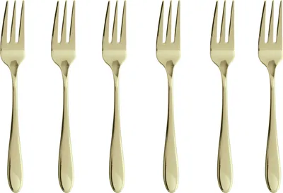 Produktbild von Sambonet Set 6 Kuchengabeln Edelst./PVD Champag. 52712PA5
