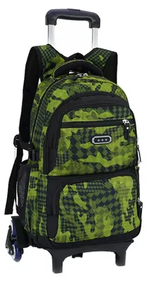 Image de Solidchoice - Sac à dos scolaire avec roulettes et matériau étanche