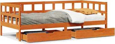 Obrázek produktu pro vidaXL Denní postel se zásuvkami bez matrace 90x200 cm masiv