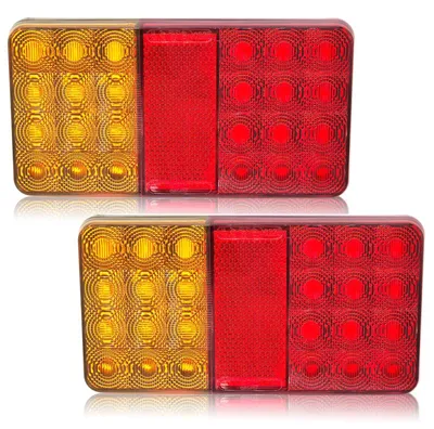 Productafbeelding van Set van 2 LED-Achterlichten voor Aanhangwagens, Waterdicht, 12V, 24V