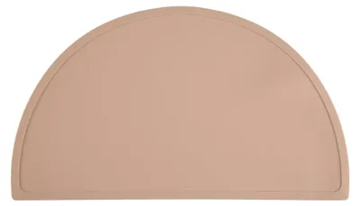 Immagine prodotto di Relaxdays Tovaglietta per bambini, semicircolare, antiscivolo, lavabile, tappetino da tavola in silicone per neonati, LxP: 41,5 x 24 cm, rosa