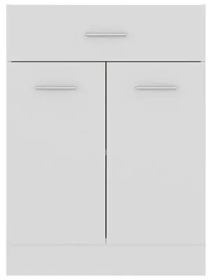 Obrázek produktu pro Skříňka s zásuvkami – úložná skříňka do kuchyně – dřevo, rozměry 60 x 46 x 81,5 cm – se zásuvkami – skandinávský design – bílá barva