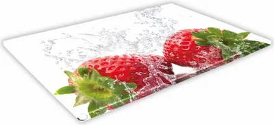 Zdjęcie produktu dla SZKLANA DESKA KUCHENNA 60x30 72d Truskawki