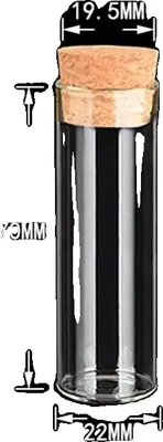 Produktbild von Glasflaschen, Korkverschluss, Umweltfreundliches Design, 18ml-22x70mm