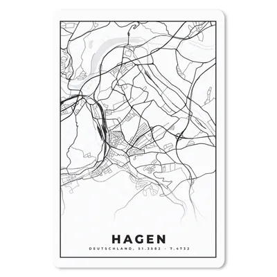 Produktbild von MuchoWow® Mauspad Mousepad Karte - Hagen - Karte - Stadtplan 18x27 cm - Mousepads - Maus Mat - Pad - Mausunterlage