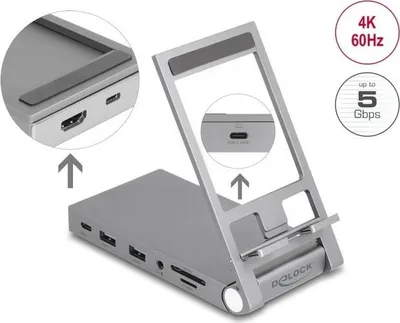Image de DELOCK Tablet und Notebook Dockingstation 4K mit int. Halt.