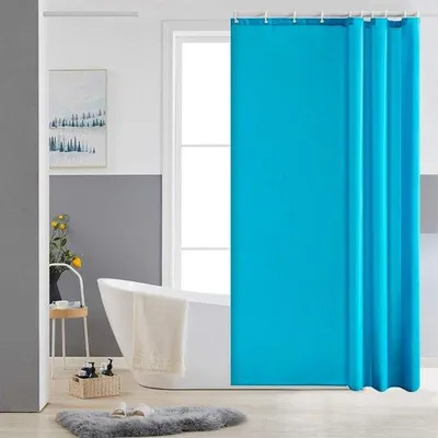 Produktbild von Badvorhang 120x180cm Polyester schimmelbeständig aquamarin waschbar