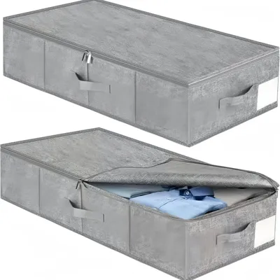 Immagine prodotto di Omgoods - Set di 2 contenitori portaoggetti da utilizzare sotto il letto