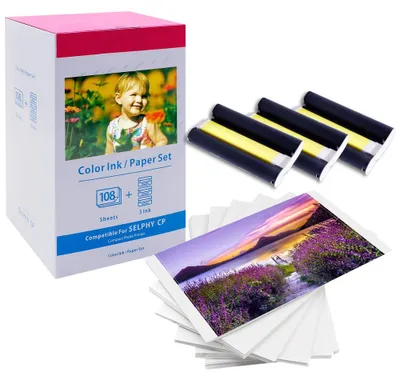 Fotopapier-Set KP-108IN, 108 Blatt, 100x148 mm, für Selphy CP-Serie
