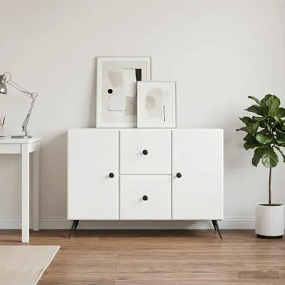 Zdjęcie produktu dla Komoda vidaXL, biała, 89 x 34,5 x 60 cm, materiał drewnopochodny